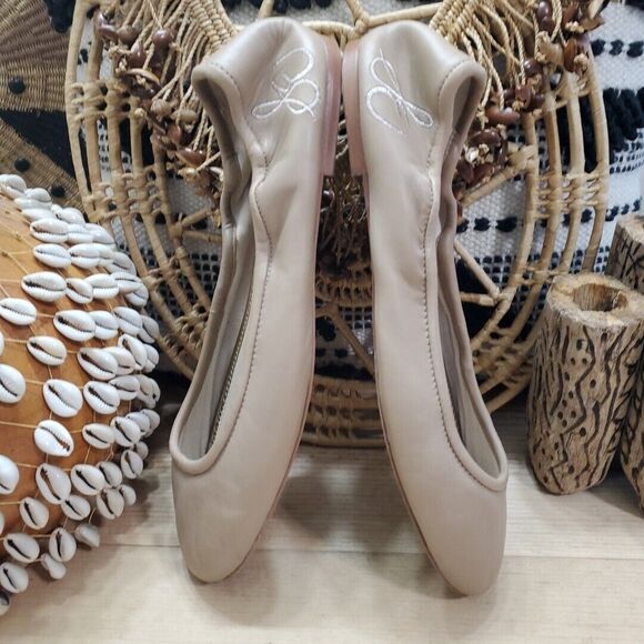 Sam Edelman Womens 10.5M/40.5 Fritz Ballet Flats Shoe Wardrobe Stapple Tan Nude - Picture 5 of 13